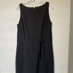 Loft Black Career Dress with Sewn in side tie detail 14p